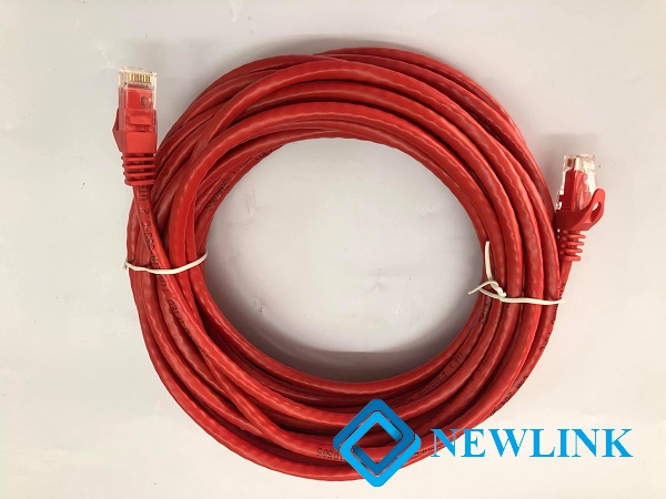 Dây mạng 10m Cat6 UTP Cat6  màu đỏ (Red) NewLinK NL-10108A đầu đúc cao cấp